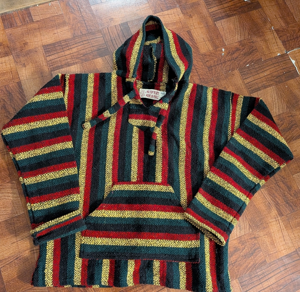 Vintage Gypsy Rose Heavyweight Pullover Hoodie Hippie Boho Traveler Men's L